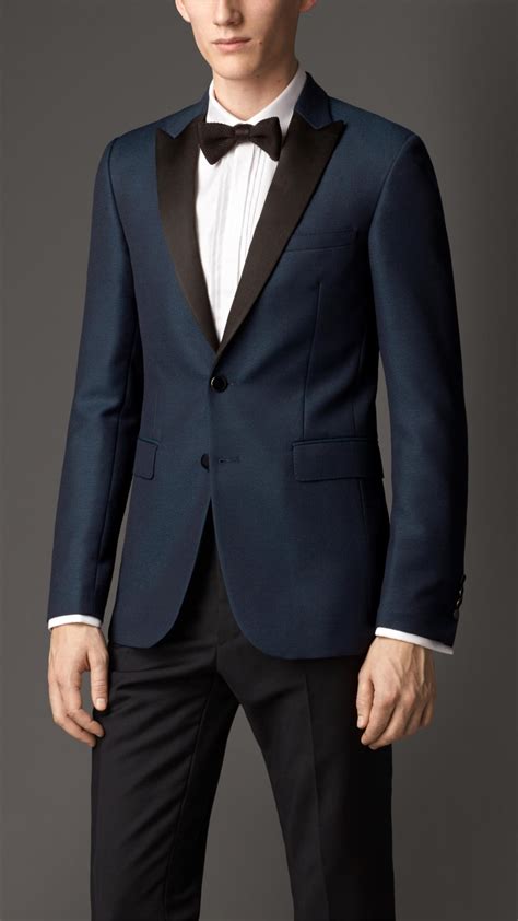 burberry navy blue tuxedo|Burberry peak lapel tuxedo.